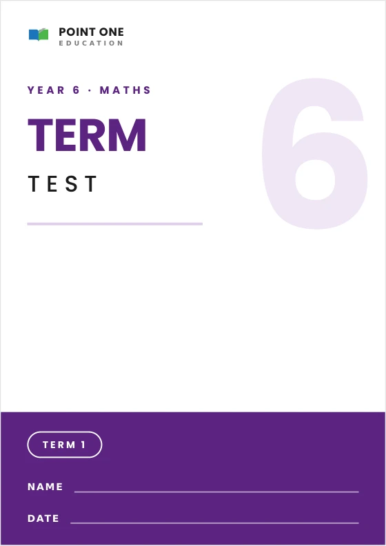Primary Maths Term Test cover
