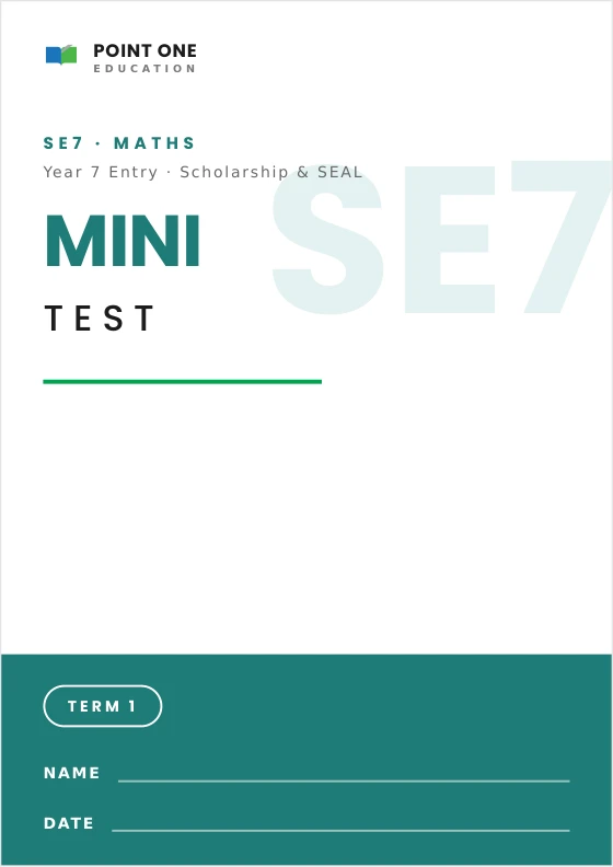 SE7 Maths & Reasoning Mini Test cover