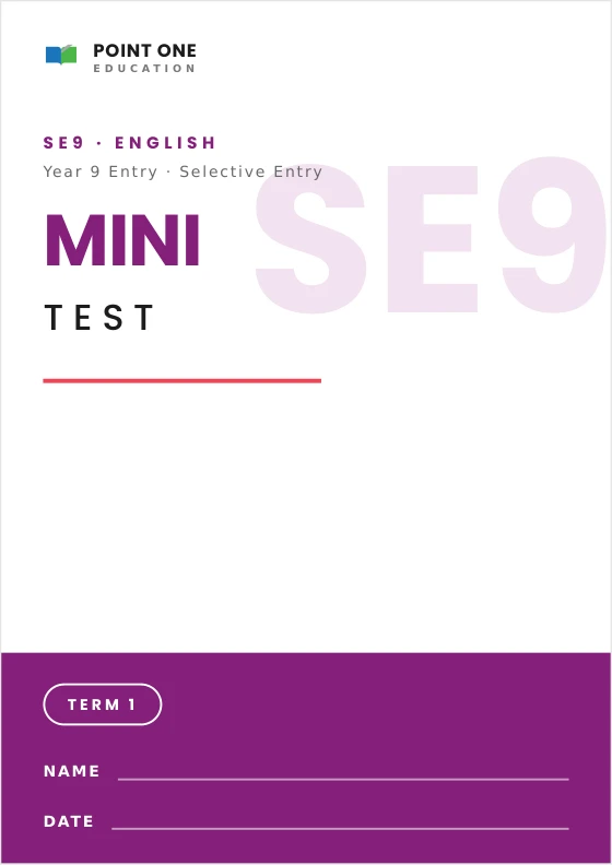 SE9 English Mini Test cover