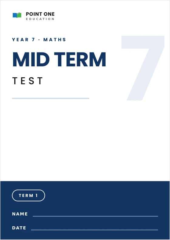 Secondary Maths Mid Term Test cover